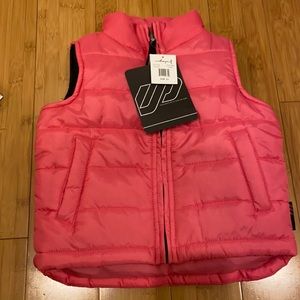 Kids pink puffer vest